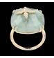 Yellow gold jadeite and diamond ring