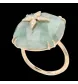 Yellow gold jadeite and diamond ring