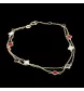 Doppeltes Armband farbige Blumen