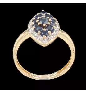 Bague saphirs et diamants