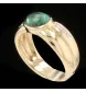 Yellow gold tourmaline and diamond ring