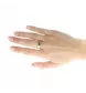 Yellow gold tourmaline and diamond ring