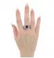 White gold sapphire and diamond ring