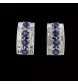 White gold sapphires and diamonds earrings