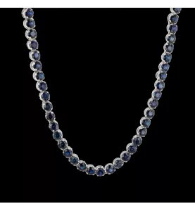 Necklace River white gold sapphires