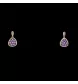 Boucles d'oreilles or rose améthystes et diamants