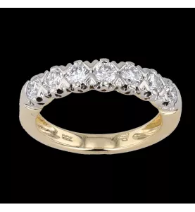 YELLOW GOLD RING WITH 7 DIAMONDS
