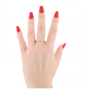 Bague or jaune diamants