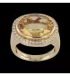 ANELLO CON DIAMANTE CITRINO IN ORO GIALLO