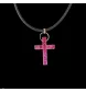 NECKLACE PENDANT CROSS RUBY