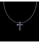 NECKLACE PENDANT CROSS IOLITES