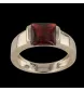 Garnet pink gold ring