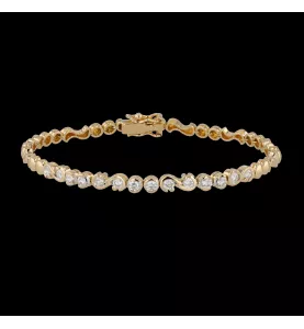 ARMBAND AUS GELBGOLD MIT DIAMANTEN