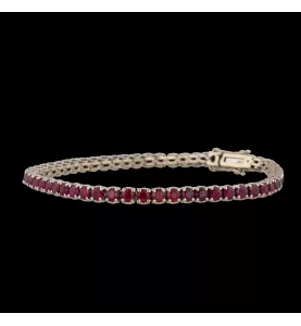 BRACELET TENNIS RUBIS 4.56 CARATS