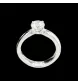 BAGUE SOLITAIRE OR GRIS 0.90 CARATS