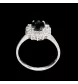 BAGUE OR GRIS SAPHIR ET DIAMANTS