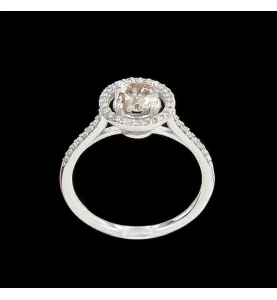 White gold solitaire 0.90 carats