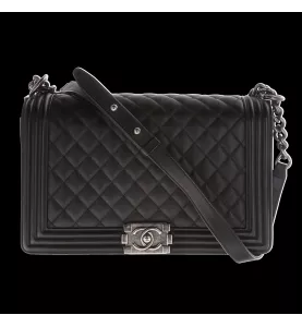 CHANEL BOY BLACK RUTHENIUM LARGE MODEL