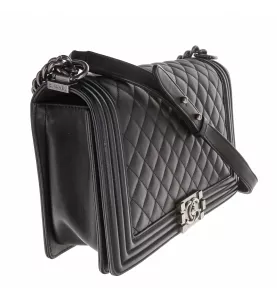 CHANEL BOY BLACK RUTHENIUM LARGE MODEL