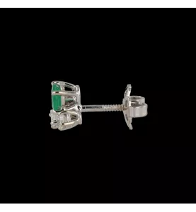 GOLD EMERALD DIAMOND EARRINGS