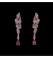 Ruby white gold earrings