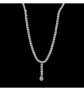 COLLANA ORO BIANCO 4,10 CARATI DIAMANTI