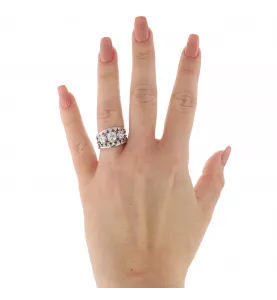 BAGUE OR GRIS 3 DIAMANTS