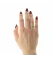 RING AUS GELBGOLD SMARAGD