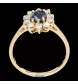 YELLOW GOLD SAPPHIRE AND DIAMOND RING