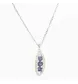 Necklace and pendant in white gold, sapphires and diamonds.