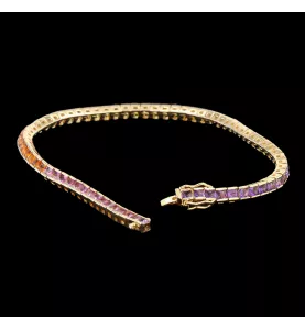 Rainbow-Armband aus Gelbgold