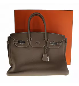 HERMES BIRKIN BORSA 35 CM PELLE TOGO ETOUPE