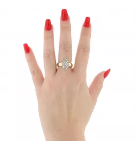 25 DIAMONDS YELLOW GOLD RING